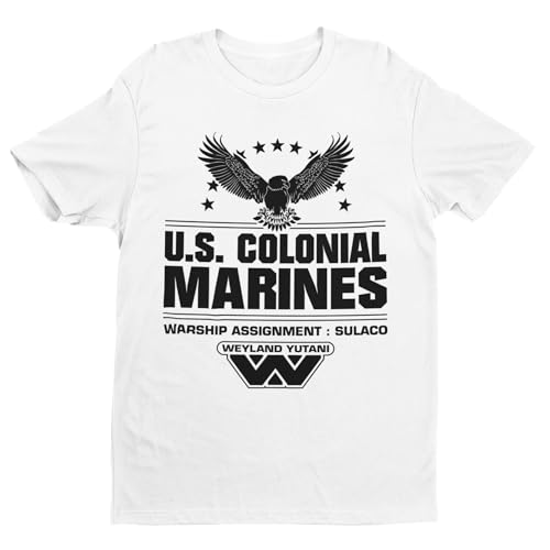 Image of Galaxy Tees US Colonial Marines Sci-Fi Tee - White - XL