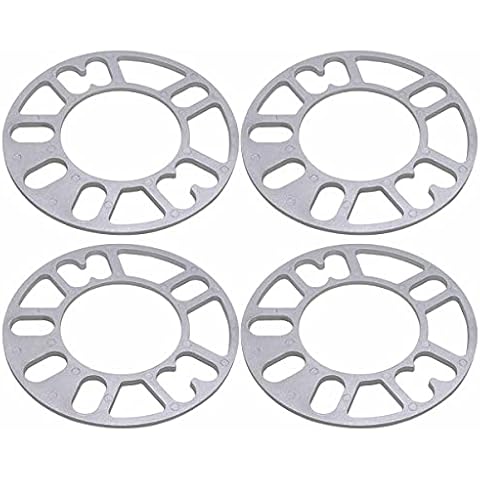 GAsupply 5mm Universal Wheel Spacers, 4 Pcs Universal Wheel Adapters for Most 4 & 5 Lug Vehicles PCD 98-120 Cover