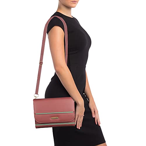 Image of ALSU Women's trendy Sling Bag | handbag | purse | crossbody bag| deattachable straps | adjustable straps |card slots 4| side bag| phone pocket