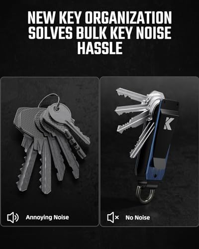 Image of Key Organizer for Men Compact Key Holder Minimalist Key Case Metal Key Chain Key Holder for Keychain Secures 2-5 Keys