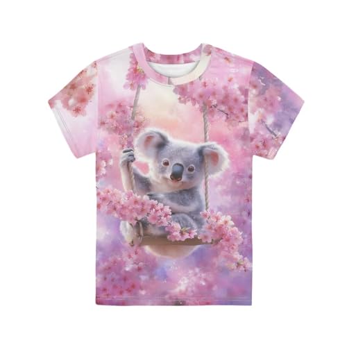 Image of WELLFLYHOM Kids Tshirts Girls Boys Short Sleeve Crewneck Tees Shirts Casual Sport Pullover Tops Size 3-16 Years