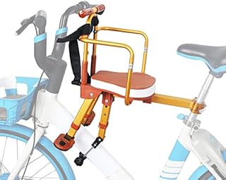 XIEEIX Kids Bike Seat,Aluminum Alloy Child Bike Seat, Portable Foldable Front Mounted Child Bicycle Seats, Mountain Bike Child Safety Seat Suitable for Hybrid Cruiser Bicycles and City Bicycles