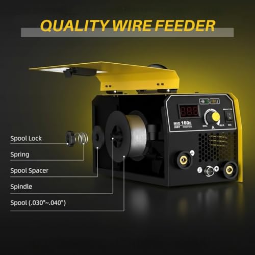 Image of Rilon MAG 160E Gasless MAG /ARC /TIG Lift Inverter Welding Machine | 160A IGBT Synergic Welder | Portable & Lightweight | With Torch, 1kg 0.8mm Wire Spool & Earthing Clamp