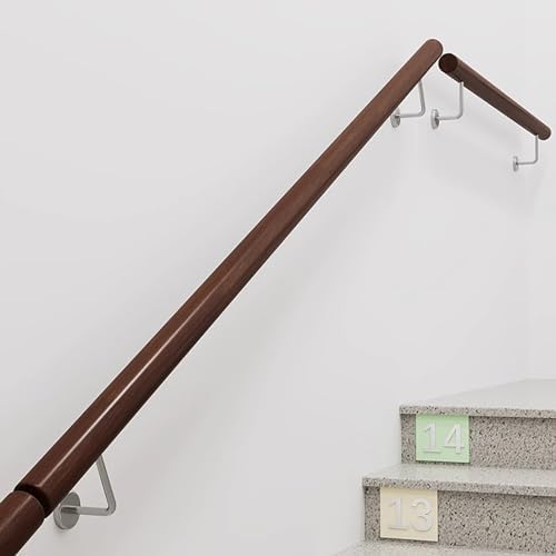 Heavy Duty Wooden Stair Rail Wall-Mount Support Rod for Elderly Safety Complete Staircase il Set & Stylish for Home Stairs