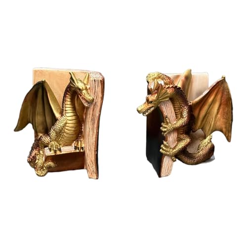 Sujetalibros de dragón antiderrapante para evitar la caída de libros en estantes 5