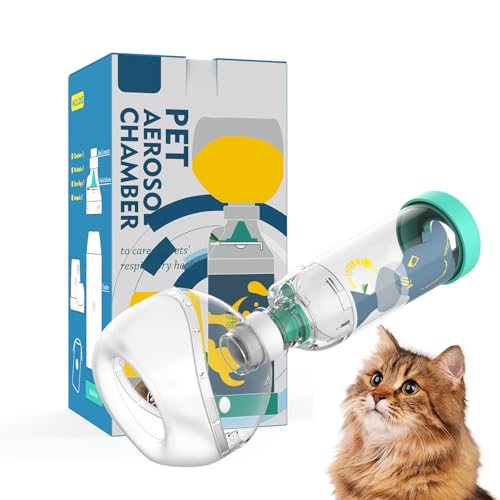 FURGUARD Katzen-Inhalator-Spacer entwickelt für Katzen und kleine Hunde Aerosolkammer mit Silikonmaske für Haustiere für Zuhause und unterwegs Grün S