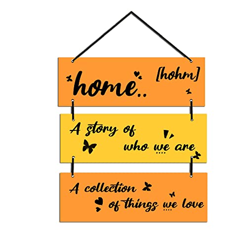 Image of EXPLEASIA Decorative Wall Hanging Wooden Decoration Item for Home Office Living Room Bedroom Decoration Items Home Decor Gift Items (Home A Story)