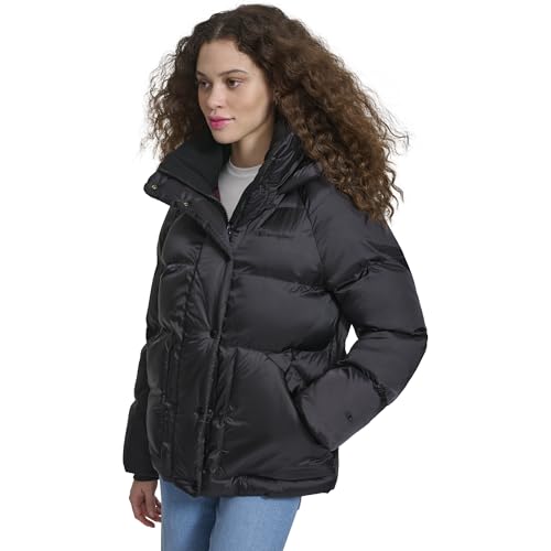 Champion Women's Quilted Hooded Puffer, Black, Medium by Champion - Image 5