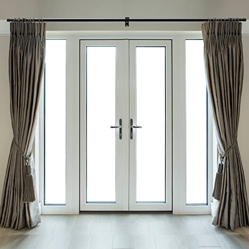 Uiosanrt Drapery Window Curtain Rods-1 Inch Adjustable Heavy Duty Curtain Rod With Brackets. 66 To 120 Inch,Black (66-124) #TOP5