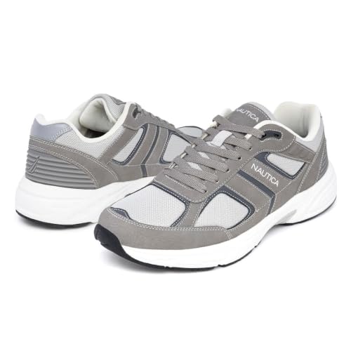 Image of Nautica Mens Running Sneakers Sport Fashion Lace-Up Athletic Soft Shoes for Gym Tennis Men - Cushioned, Breathable, Lightweight & Comfortable