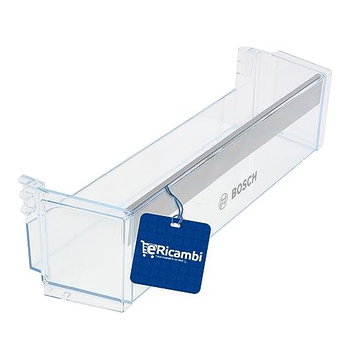 eRicambi® Mensola Balconcino Ripiano Bottiglie Inferiore per Frigorifero, Compatibile con Bosch, Dimensioni: 436x113x100 (mm) Per Modelli: KIL22 KIN86 KIR21 KIV67