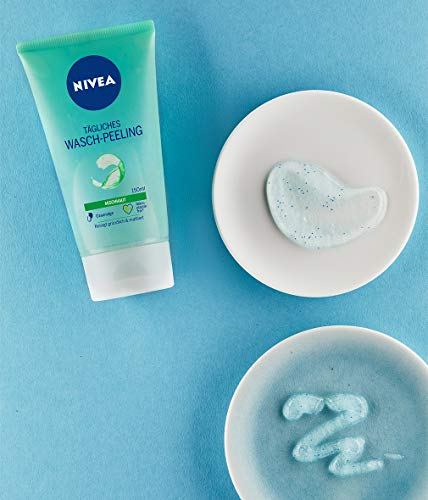 NIVEA Tägliches Wasch-Peeling (150 ml), Peeling ohne Mikroplastik für eine porentiefe Gesichtsreinigung, mattierendes… - Image 5