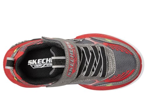 Skechers Boy's Light Storm 3 Sneaker, Gunmetal/Charcoal, 11 Little Kid2