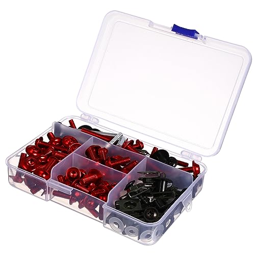 Kit vis et écrous pare-brise rouge PLAFOPE en acier inoxydable durable