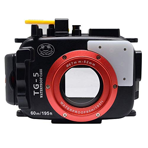 Creative Product Mcoplus 195FT/60M Underwater Universal Waterproof Housing case Waterproof Camera Bag Designed for Outdoor/Underwater Activities for Olympus TG-5 Camera (Black