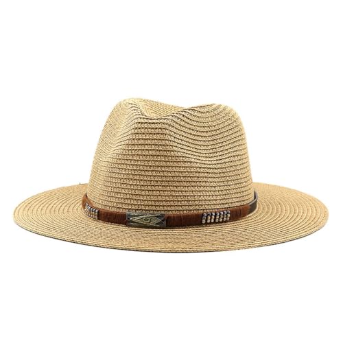 Chapeau de paille cowboy khaki L l'esprit de liberté pour vos voyages et plages