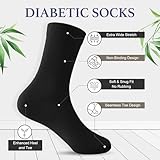 Niorasen Mens Extra Wide Loose Diabetic Socks, 3 Pairs Bamboo for Swollen Feet & Legs, Elastic Soft Top Breathable Seamless - Image 2