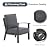 OC Orange-Casual Modern Outdoor Patio Furniture Set, 4-Piece Aluminum Conversation Set, Loveseat, Coffee Table, Includes Cushion, Backyard, Grey