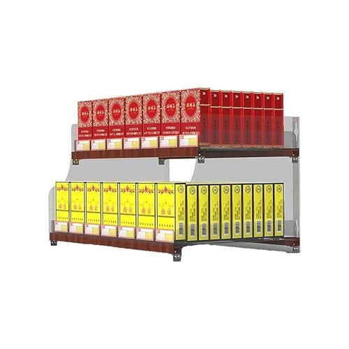 Étagère rectangulaire en acrylique et présentoir à cigarettes de supermarché