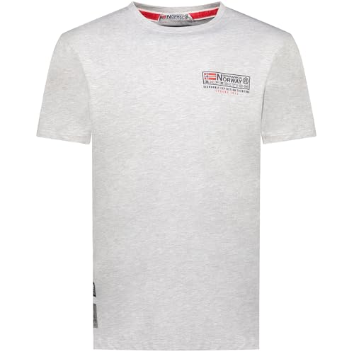 Geographical Norway Joffroy Men Camisetas, Gris Clair, M para Hombre
