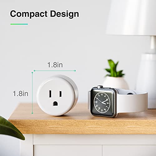 Ghome Smart Mini Smart Plug, Wifi Plug Outlet Timer Smart Socket Works With Alexa And Google Home, App Control, No Hub Required, Etl Fcc Listed, 2.4Ghz Wifi Only #TOP4