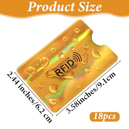 18 Stück RFID Blocker Kartenhülle, Bunte Card Sleeves, EC Karten Schutzhülle, Scheckkartenhülle, Bankkarten Schutzhülle für Damen und Herren – Bild 4