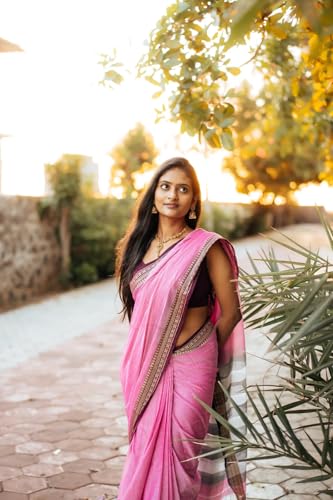 Image of DEVIKA TEXTILES Gouthami Pure Handloom Cotton Saree Pinkish Grey Narayanpet | Running Blouse Piece for Women | Traditional Indian Wear | Comfortable and Perfect for Weddings