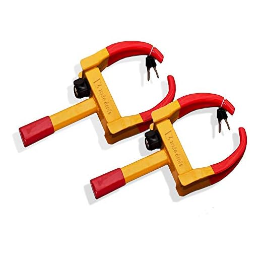 Zento Deals 2 Pack Security Tire Clamp Heavy Duty Anti- Theft Vehicle Wheel Lock