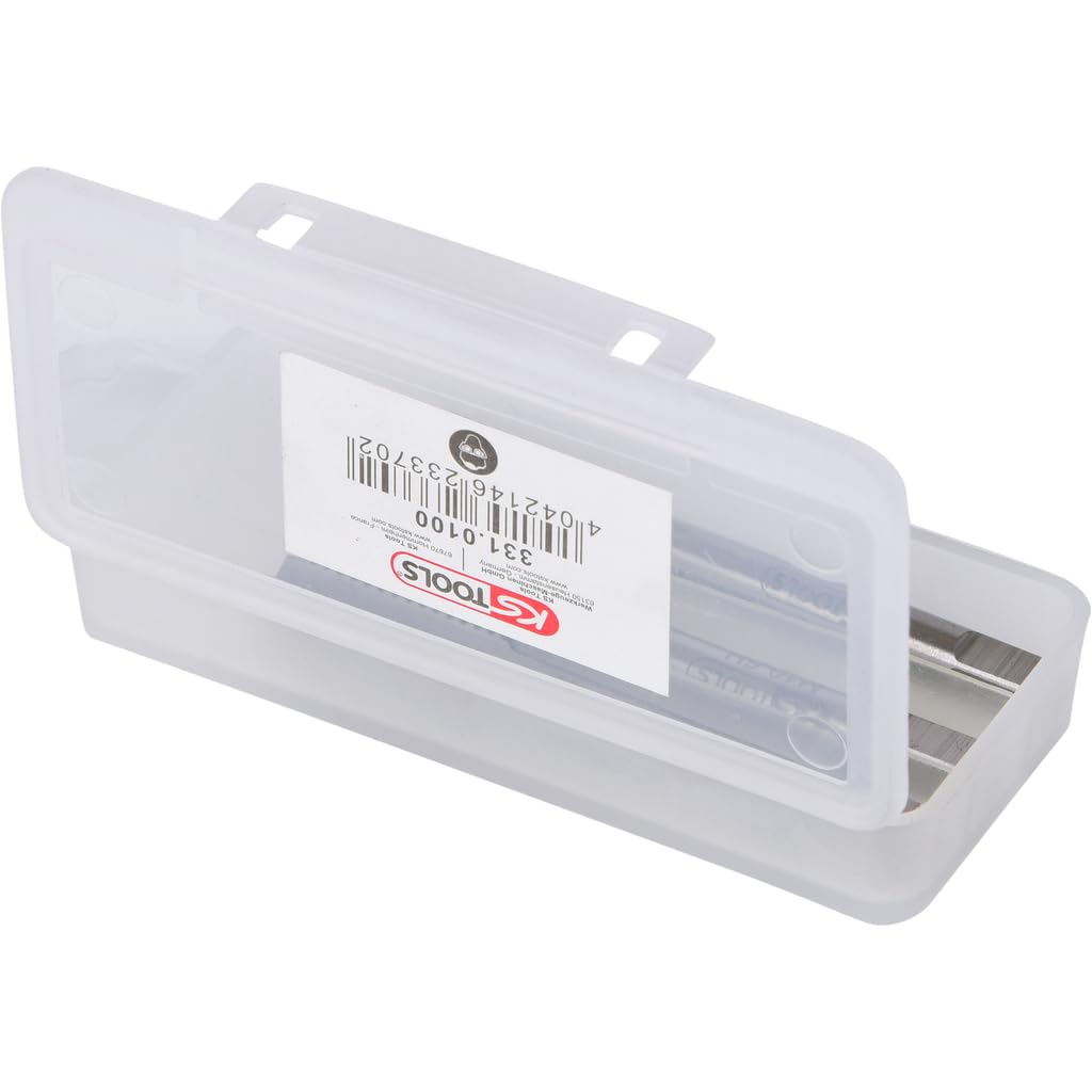 KS TOOLS 331.0100 - Jeu De 3 Tarauds à Main HSS M10 - Qualité Pro Pour Filetage Précis Et Résistant