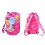 Enjuagar y colgar para secar. Sand Away - Mochila de malla de playa para ir a la playa, natación, piscina, caja de arena, parque, barco, deportes al aire libre. (Toyas no incluidas).