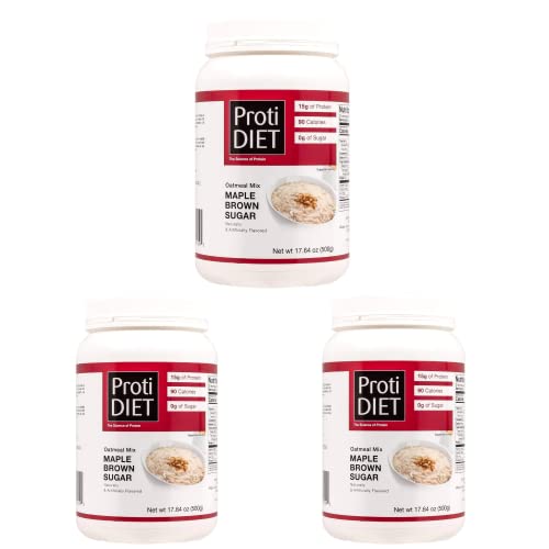 ProtiDiet - High Protein Maple Brown Sugar Oatmeal, Sugar Free,