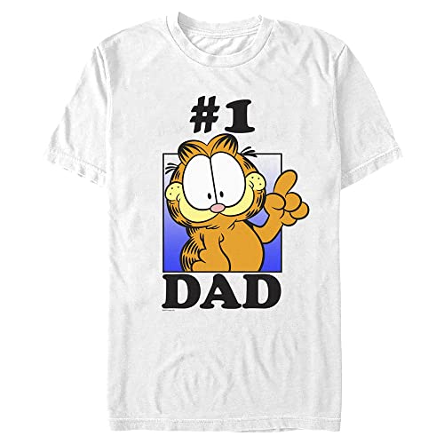 T-shirt Garfield #1 Dad pour la fête des pères en taille 5XL blanche