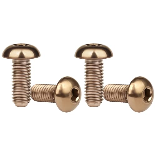 Image of Titanium Bolt M3 8 10 12 15mm Allen Key Head Screws for Bicycle Pack of 4 (Bronze, M3x12mm)