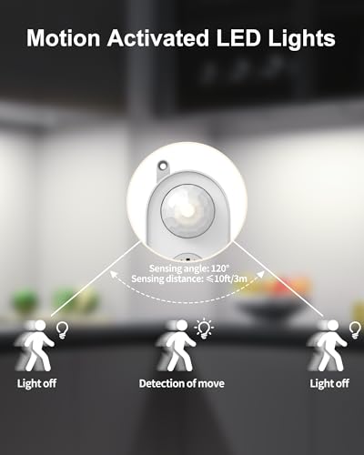 Image of ASOKO 16 inch Motion Sensor Dimmable Led Under Cabinet Light Cool White