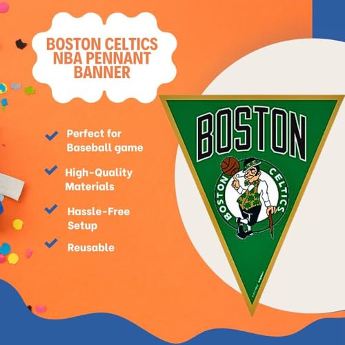 Boston Celtics banner Amscan fanion de basket guirlande decorative chambre ado - 5