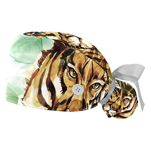 Chapeaux de travail tigres casquettes de travail respirantes lot de 2