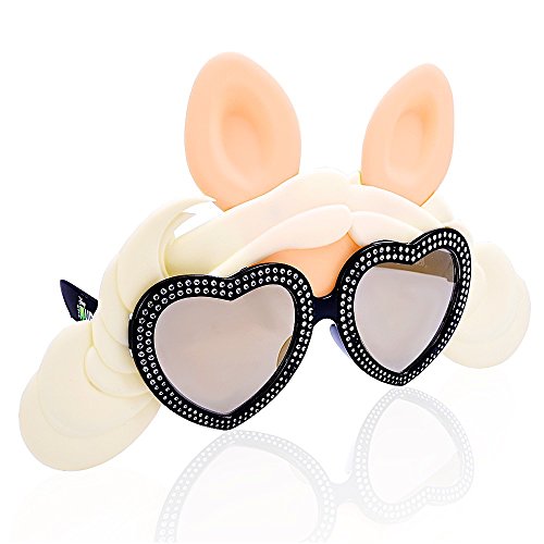 Sun-Staches Muppets Official Miss Piggy Sunglasses Dazzling Costume Accessory UV400 One Size Fits Most