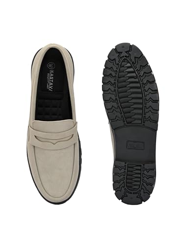Image of KASTAVA KS 105 Ultra Comfort Breathable Cushioned Insole Slip-On | Lightweight Everyday Casual Loafers for Men