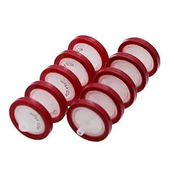 AMTAST RC Regenerated Cellulose Syringe Filters Non Sterile 25mm Diameter 0.45um Pore Size (Pack of 10)