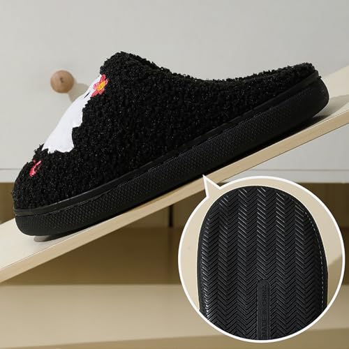 Halloween Slippers For Women 2025 Pumpkin Slipper for Womens Mens Plush Warm Spooky Lantern Holiday House Shoes Cozy Couple Home Slides Cute Winter3