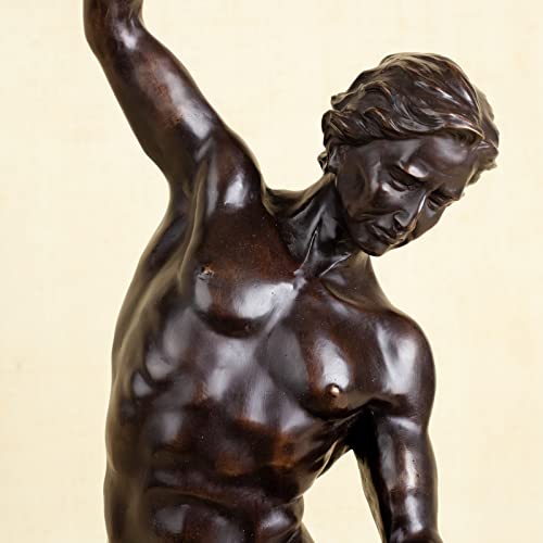 Statue Bronze Home Decor 23.6" Self Made Man Sculpture 100% Bronze Casting Figurines Art Statue Sculpture #TOP6