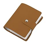 Angimi Leather Credit Card Holder, Business Card Organizer with 60 Card Slots for Storing and Preventing Credit Card or Business Card Loss(Brown) (CH-ZS)