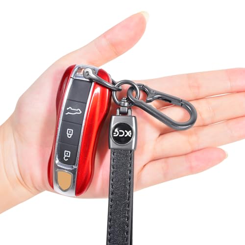 Image of Leather Car Keychain Wrist Key Lanyard Durable Car Key Accessories Black Keychain for Man and Women, Standard