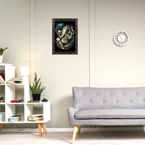 Image of Indianara Lord Ganesha Painting With Frame 13 Inches X 10 Inches