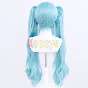 Amazon.co.jp: コスプレウィッグ 16周年 洋服 水色 ツインテール