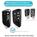 ATFIGII Key Fob Cover Compatible with VW ID.4 2022-2025, Atlas 2024 2025,Golf GTI 2022-2024, Teramont Cross Sport 2025 Protector Silicone with Little Lanyard 4 Buttons 2pcs Black