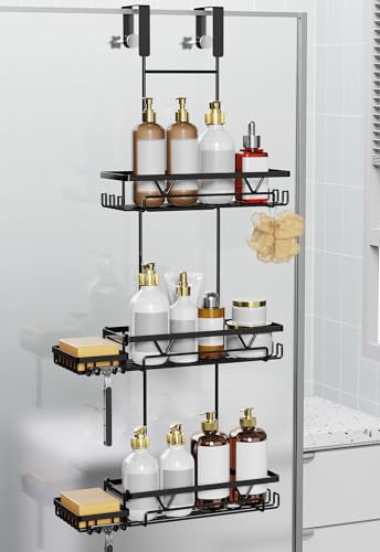 KEGII Shower Organizer Hanging Over the Door, 3 Tier Large
