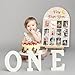 My First Year Milestone Photo Board, Baby Milestone Signs, 12 Months Wooden Picture Frame, Nursery Gender Neutral Gifts for Girl Boy, Best Gifts for 1st Birthday Baby Shower Decorations-A05