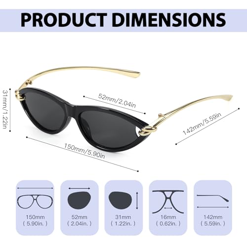 Chicid Aviator Sunglasses for women Men, Trendy Chic Metal Designer Sun Glasses with UV400 Protection 2025 Shades3