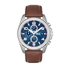 Brown Leather/Silver/Blue